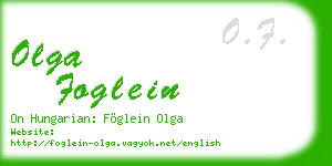 olga foglein business card